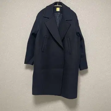 [ 새상품급 ] 두지엠 클라세 멜톤 더블 크로스 코트 롱 기장 블랙