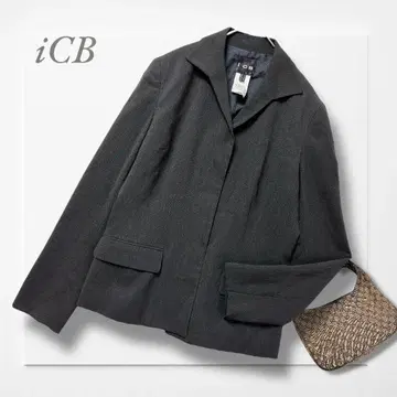iCB 테일러드 자켓 (M) 다크 그레이 히요쿠 버튼 비즈니스 포멀