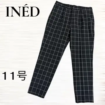 [ INED 이네드 ] 테이퍼드 팬츠 슬랙스 체크 무늬 11호