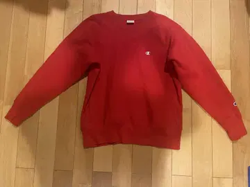 Champion 레드 크루넥 맨투맨 M