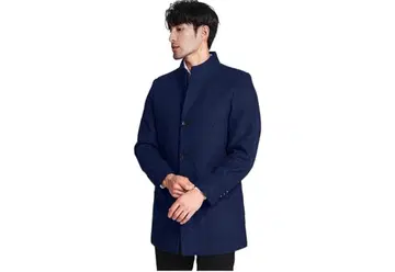 코트 남성용 아우터 체스터 코트 자켓 울 네이비 M