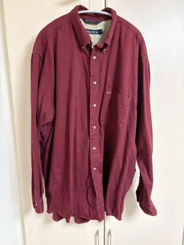 Nautica 버건디 긴팔 셔츠 XL
