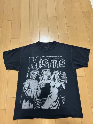 구제 밴딩 T셔츠 Misfits 그래픽 T셔츠