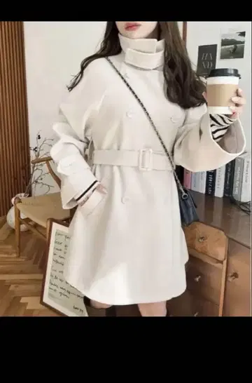 [ 미사용 새상품 ] 트렌치코트 가을/겨울 아우터 아이보리