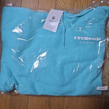 UVERworld MADE IN JAPAN 후드티 터콰이즈 블루 XL