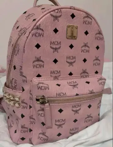 mcm 소프트 핑크 스몰 사이즈 S 백팩