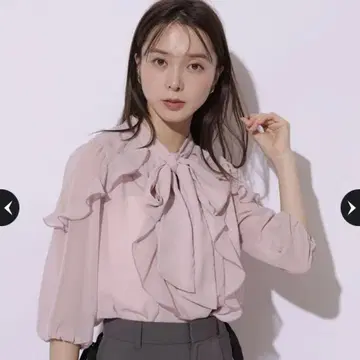 mystrada 프릴 타이 블라우스