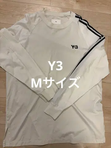 Y-3 긴팔 티셔츠 남성용 화이트 M 사이즈