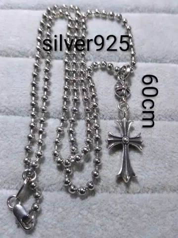 silver925 크로스 펜던트 목걸이 60cm 젠더리스