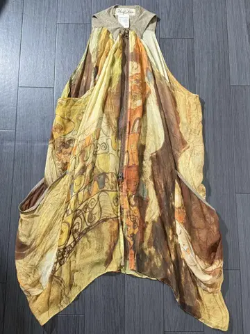 셰어 스피릿 올 패턴 프린트 롱 베스트