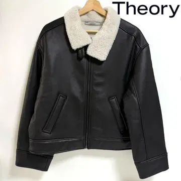 현행 모델 Theory luxe 올 가죽 무스탕 자켓 블랙