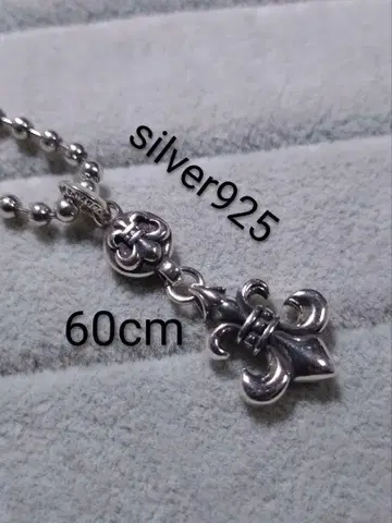 silver925 백합 펜던트 목걸이 60cm