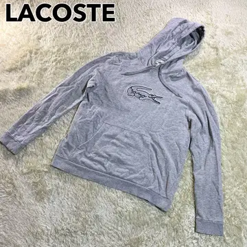 라코스테 후드티 빅 로고 후디 L 은색 악어 자수 로고 빅