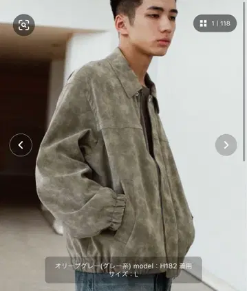 [ wym ] FAUX SUEDE ZIP BLOUSON