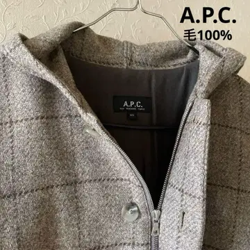 A.P.C. 후드 부착 집업 패딩 자켓 모 100% 트위드
