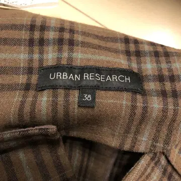 URBAN RESEARCH 체크 무늬 테이퍼드 팬츠 38