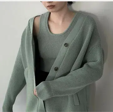 CLANE BUSTIER SET KNIT CARDIGAN