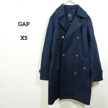GAP 롱 트렌치 네이비 코트 여성용 봄/가을 멋스러운 캐주얼