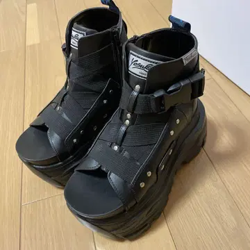 요스케 통굽 부츠 샌들 블랙 S