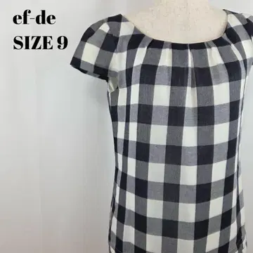ef-de 에프데 체크 무늬 반팔 원피스 일본제 스타일업 데이트