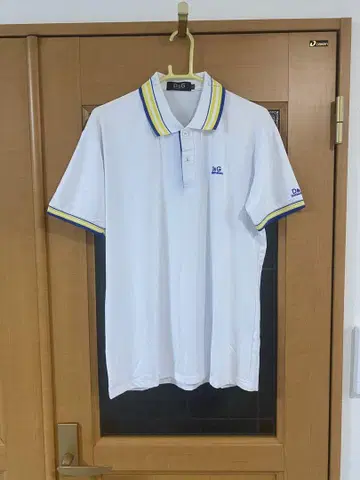 화이트 반팔 피케 셔츠 남성용