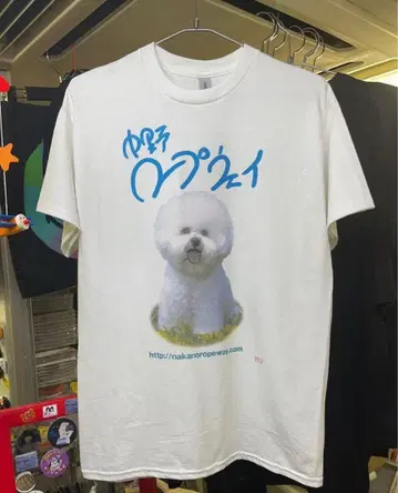 나카노 로프웨이 간판견 T셔츠 M 사이즈 그레이