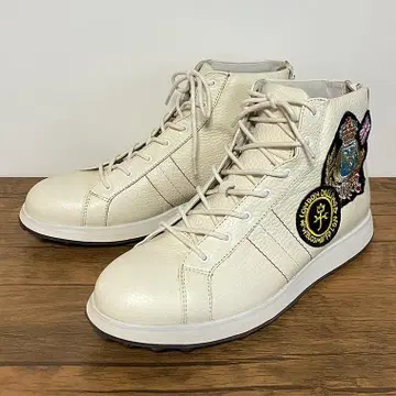 새상품급 까스텔바작 자수 와펜 하이컷 스니커즈 24.5cm