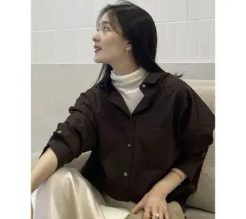 anuans 스탠다드 셔츠 brown