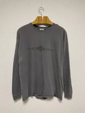 00s 할리데이비슨 페이드 그레이 긴팔 셔츠 롱티 바이커