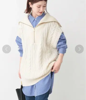 Spick & Span 새상품급 케이블 지퍼 베스트