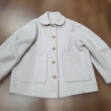 인기 yori 라운드 칼라 숏코트