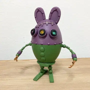 9, 미니 로봇 스팀펑크 삼안 토끼 12cm