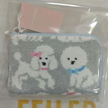 페이러 미사용 새상품 모후모후 원찬 L자 파우치 실버 그레이