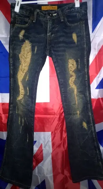 부츠컷 데님 빈티지 로우라이즈