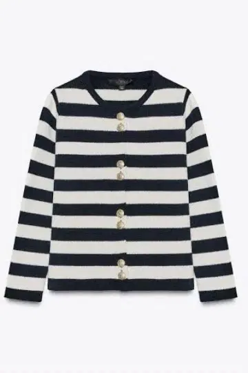 ZARA 스트라이프 니트 가디건
