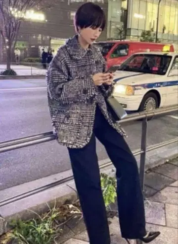 CLANE MIX TWEED BLOUSON 트위드 블루종 트위드 코트