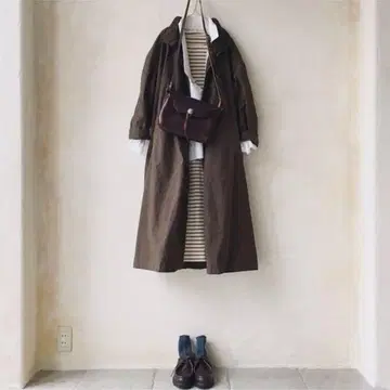 nest Robe 수피마 코튼 스탠드 카라 코트 / 카키
