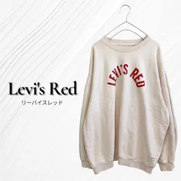 리바이스 레드 오버 사이즈 맨투맨 크림 베이지 L