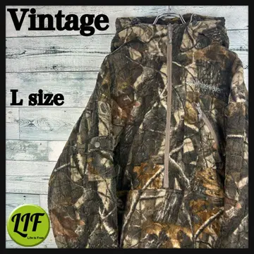 빈티지 아노락형 하프 지퍼 풀오버 플리스 리얼 트리 카모 5810