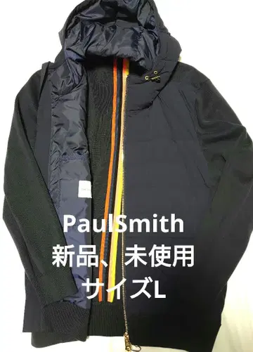 미사용 새상품! 폴스미스 니트 절개 다운 자켓 블루종