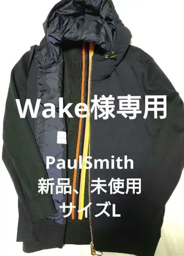 미사용 새상품! 폴스미스 니트 절개 다운 자켓 블루종