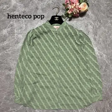[ henteco pop ] 플라워 블라우스 아사기니요 프리 사이즈