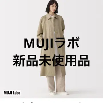 MUJI Labo 고밀도 코튼 싱글 블레스 코트 M 베이지