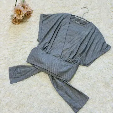 ZARA 리브 상의 허리 리본 M ( B271 )