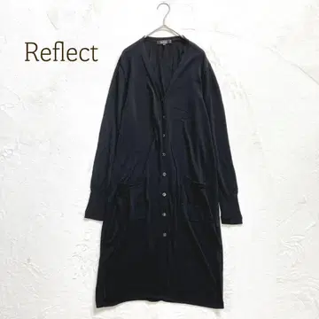 리플렉트 롱 가디건 [ M ] 심플한 디자인 무지 겉옷 (세탁 가능)