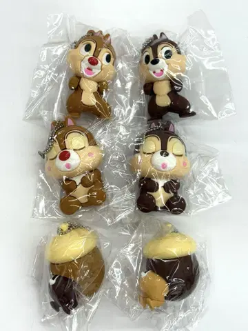 칩과 데일 러버 마스코트 6개 세트 새상품 약 6cm