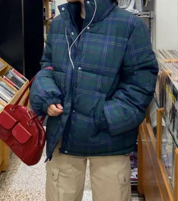 오버사이즈 패딩 블루종