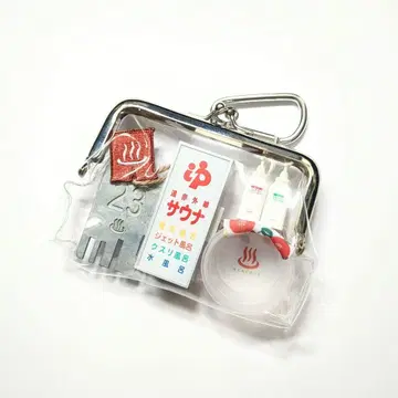 가챠 파우치 전국욕장조합 로고 온천 간판 라이트 목욕탕 미니어처