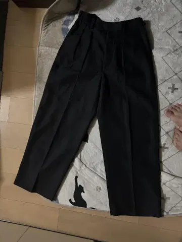 WYM LIDNM HIGH TWISTED GABA WIDE 슬랙스