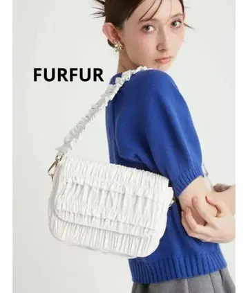 FURFUR 레더라이크 프릴 백